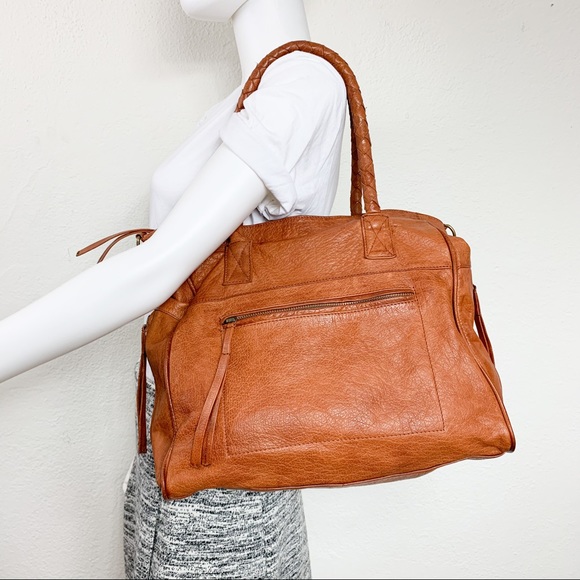 Anthropologie Day & Mood Phoebe Leather Tote Bag - Picture 2 of 12